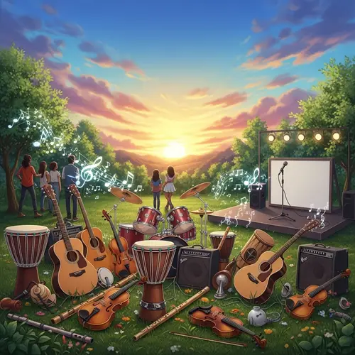 Experience Colorful Music Scene at Sunset