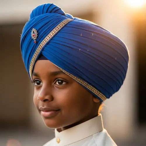 Traditional Turban: Stylish Black Boy Headwear