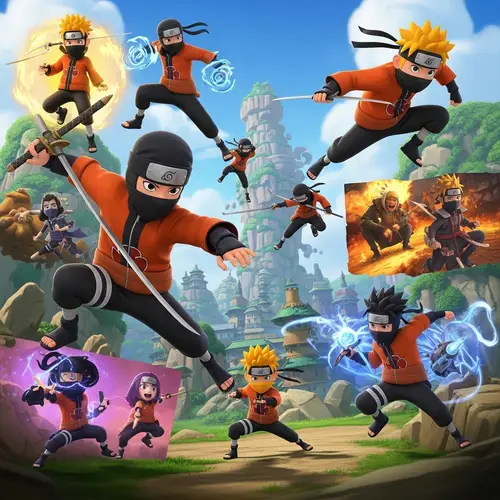 Epic Ninja Battle in Vibrant 3D Animation - Action Scene