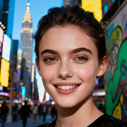 Striking Urban Headshot of a Young Model