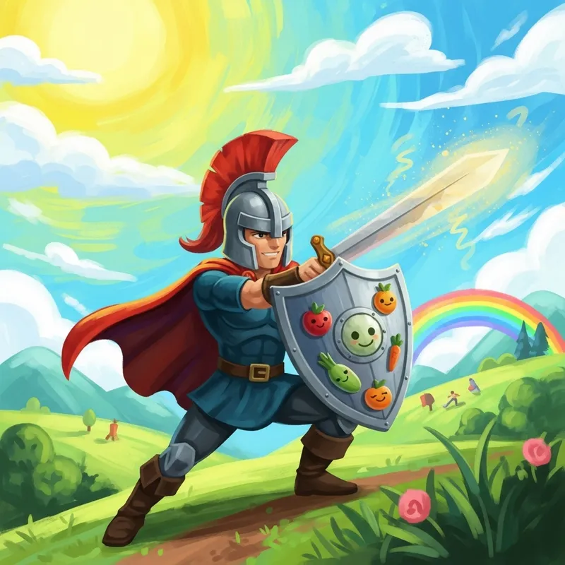 Brave Warrior Health Battle Graphic Design