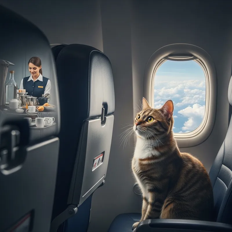 Cat on Aeroplane | Explore the Cozy Cabin Atmosphere