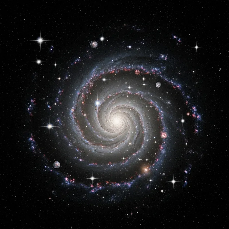 Abstract Galaxy Vista: Ethereal Cosmic Wonders