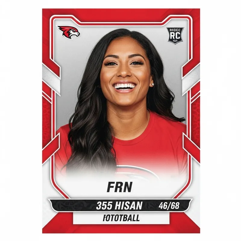 Smiling Brunette Woman, 35, in Red Soccer Frame