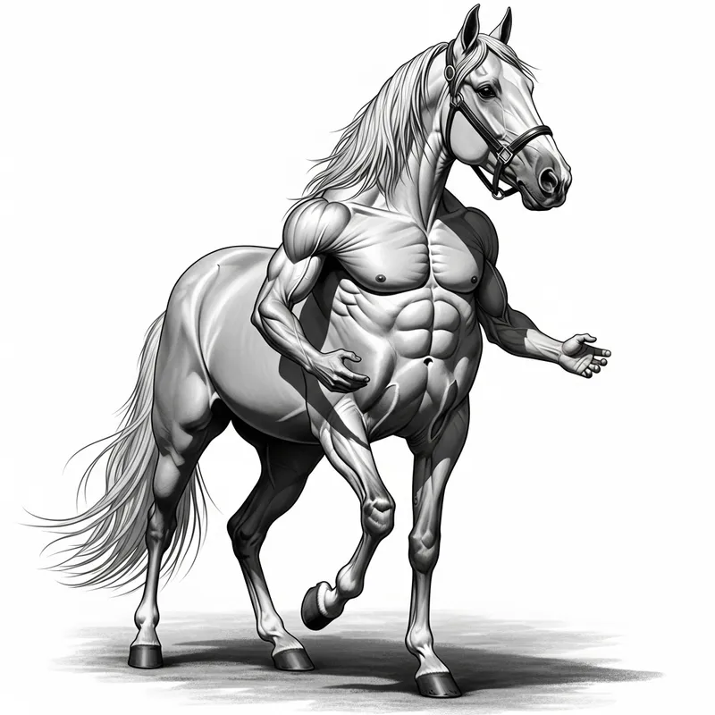 Unique Bipedal Horse Creature