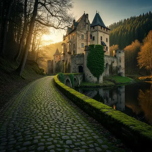 Enchanting Aged Castle in Vintage Style