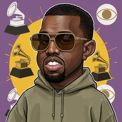Funny Kanye West Caricature Art