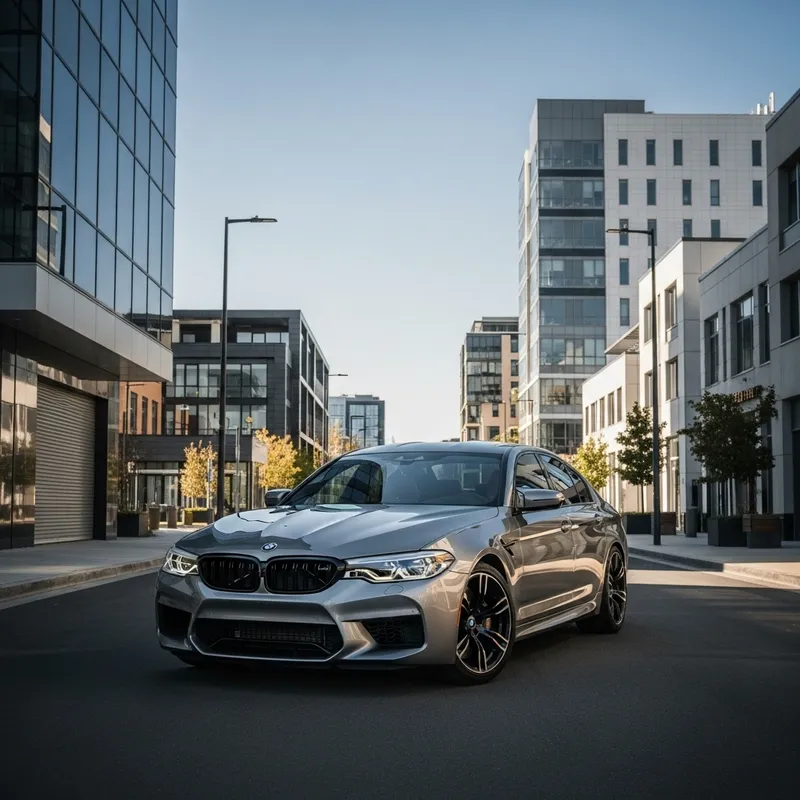Luxury BMW M5 Car in Urban Setting