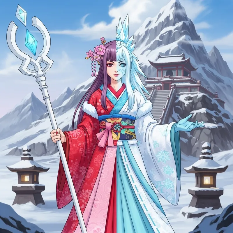 Yae Miko merges with Shenhe - Epic Character Fusion