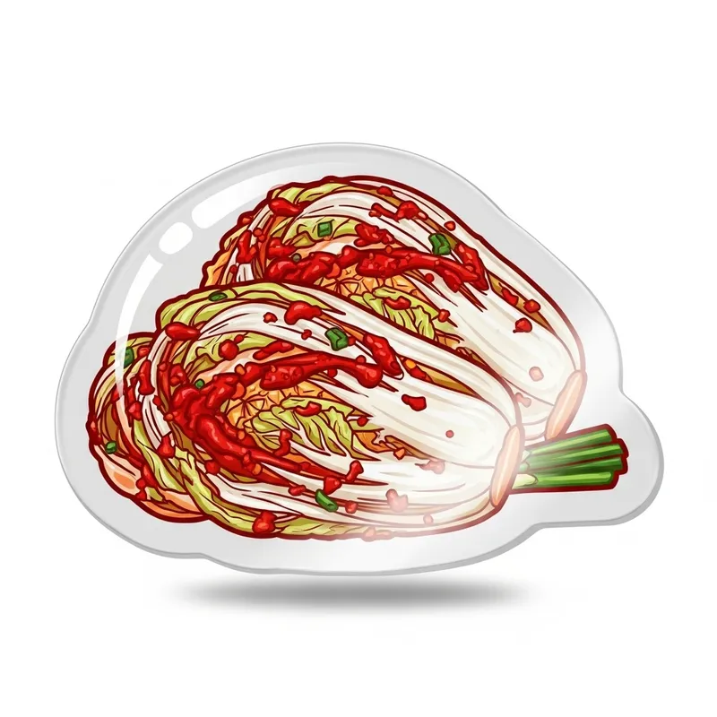 Kimchi Sticker with Colorful 3D Design