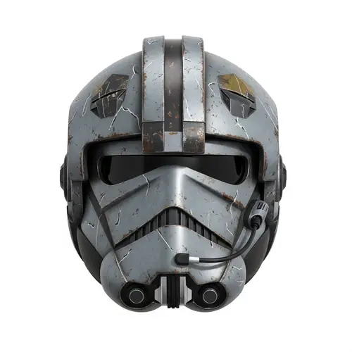 Antiquated Star Pilot Helmet of Galactic Republic | White Background