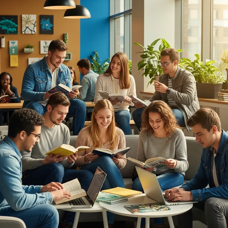 Vibrant Youth: Diverse Individuals Busy in Various Activities