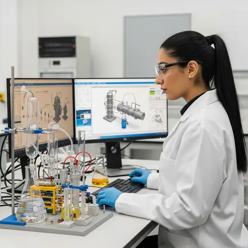 Innovative Female Chemical Engineer in Action