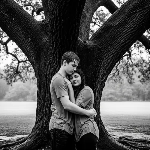 Intimate Shelter Under Oak Tree | Romantic Photography