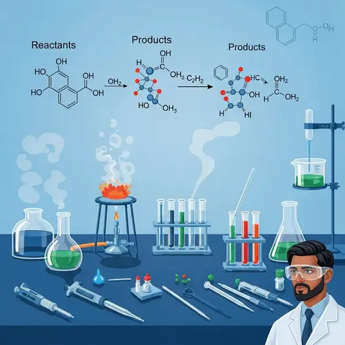 Chemical Reaction Process Visualized in Laboratory Setting