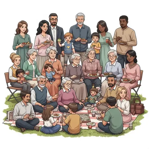Multi-generational Family Picnic: Love, Respect, Harmony