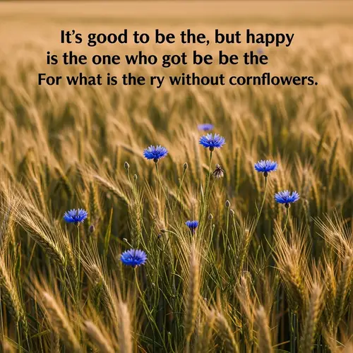 Rye vs Cornflower: A Philosophical Contrast in a Golden Field