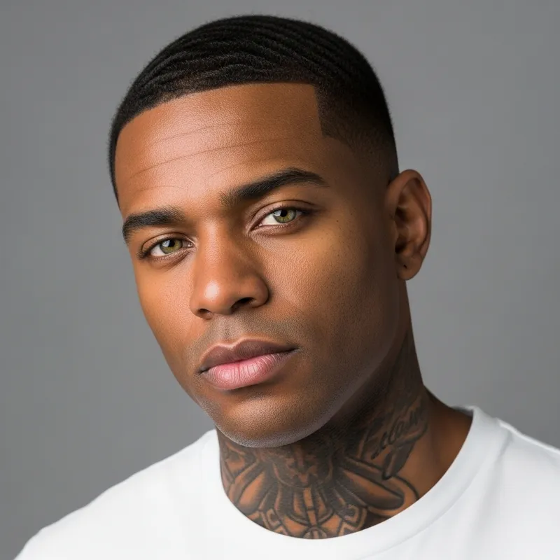 Handsome African American Man with Distinct Style