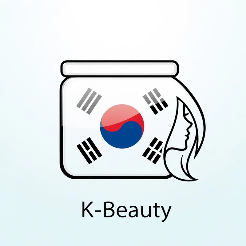 K-Beauty Icon with Korean Flag Design