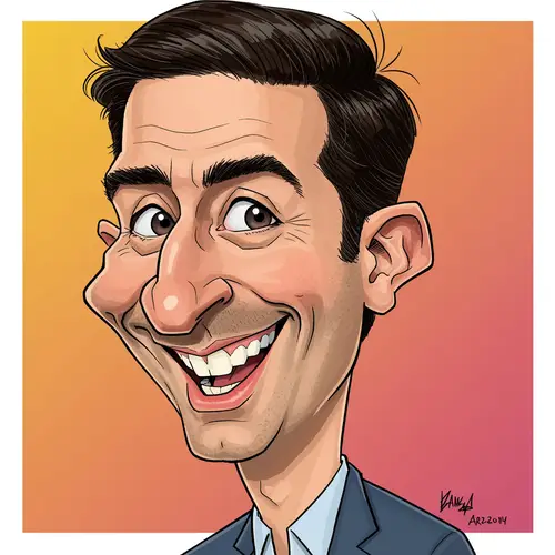 Funny Caricature of John Oliver