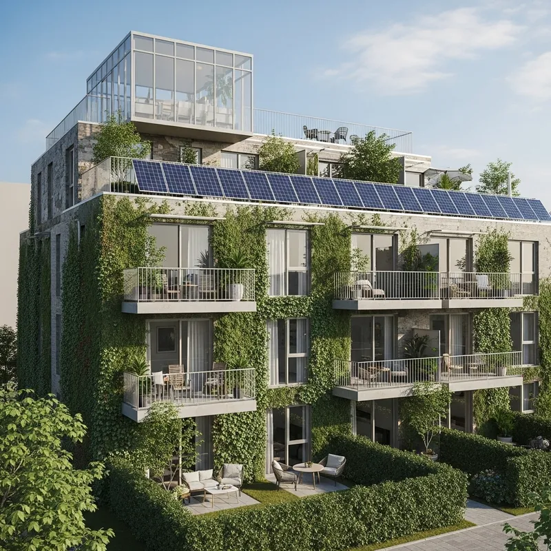 Sustainable Apartment Building with Penthouses Sustainable Apartment Building with Penthouses