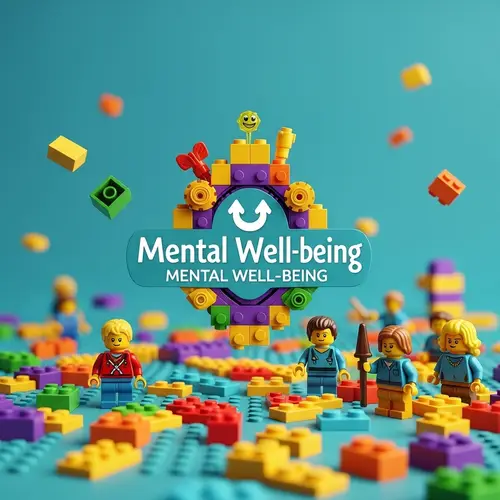 Lego Bricks & Minifigs Logo - Joyful Mental Health Program