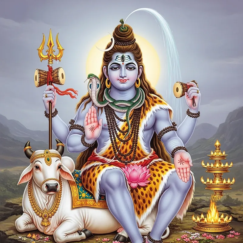 Lord Shiva: Mystical Hindu Deity with Symbolic Trident