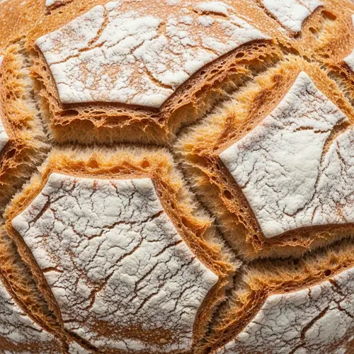 Detailed Composition and Texture of Bread - A Miniature Landscape