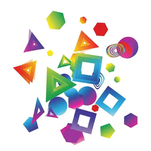 Colorful Animated Geometric Shapes | Energetic Shapes in Motion