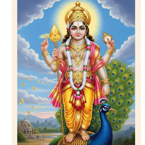 Divine Hindu Deity Murugan: Symbol of Youth and Power