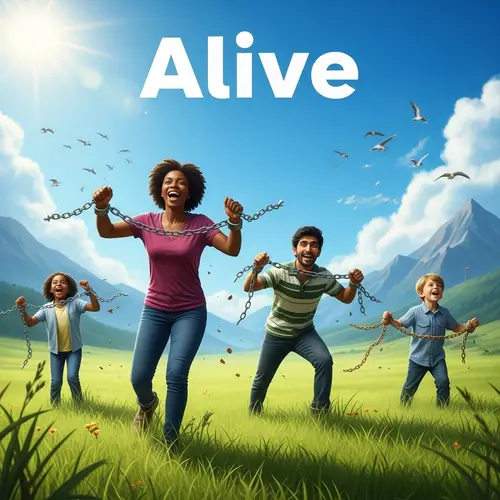 Embrace Freedom and Resilience in a Vibrant Scene