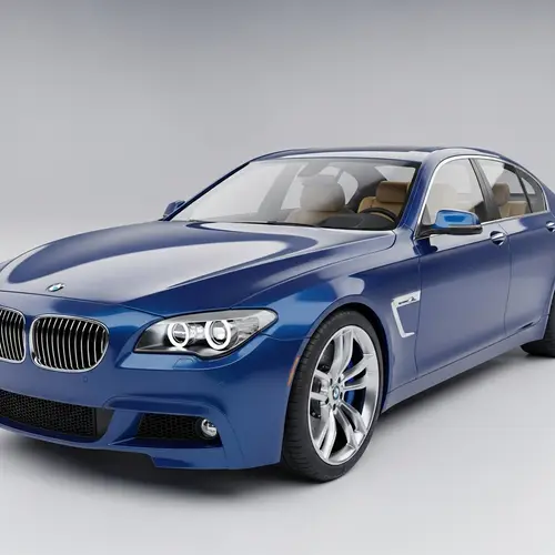 Detailed 3D Model of an Elegant Luxury Car - BMW Style