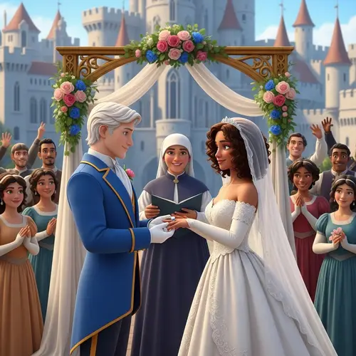 Royal Wedding: White Prince & Brown Princess Exchange Vows