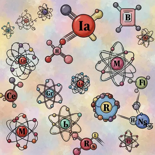 Chemical Elements Abstract Art | Beautiful Molecules Design
