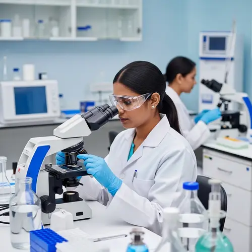 Professional Medical Laboratory Specialist Conducting Tests