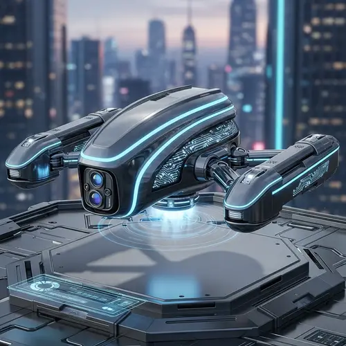 Futuristic Robotic Drone - Advanced Technology and Elegance
