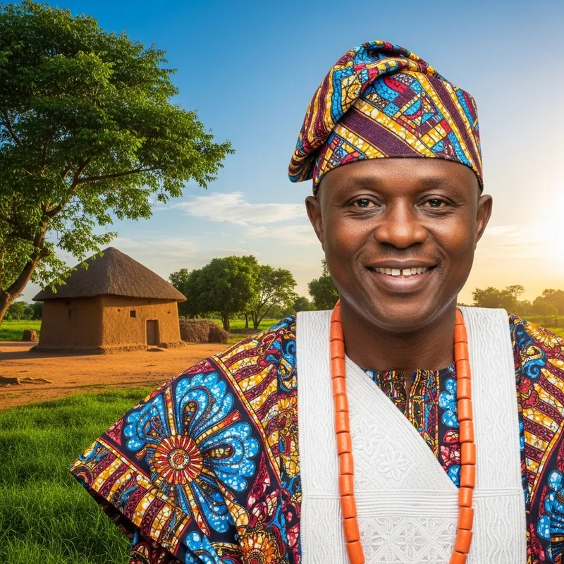Kind Nigerian Person | Genuine Warmth & Traditional Attire