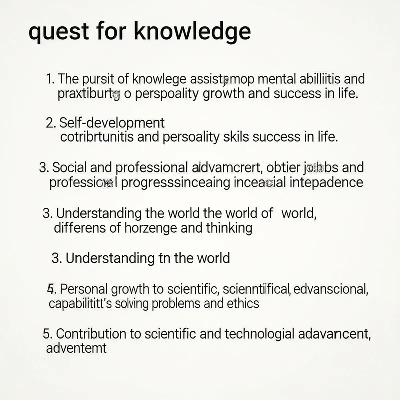 The Value of Seeking Knowledge for Personal and Social Development