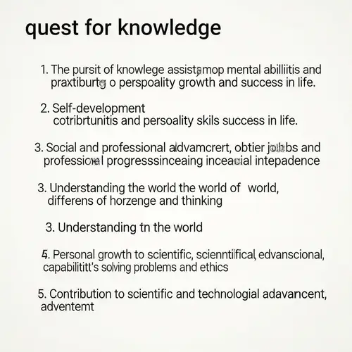 Benefits of Pursuing Knowledge for Personal and Societal Growth
