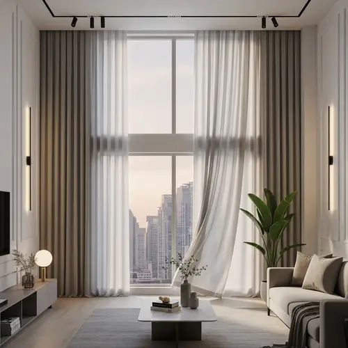 Modern Designer Interior with Beautiful Curtains | Interior Design