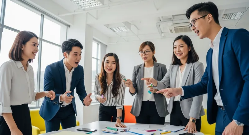 Vibrant Asian Pros Workshop | Engaging Problem-Solving Scene