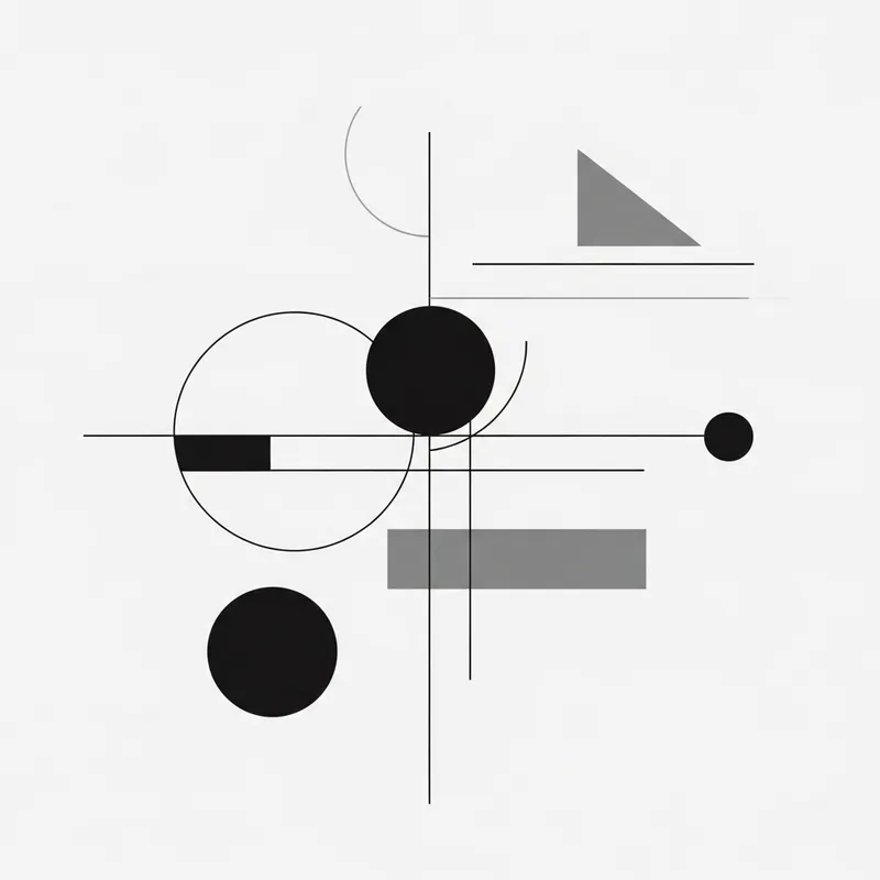 Minimalistic Abstract Shapes: Clean Composition Minimalistic Abstract Shapes: Clean Composition