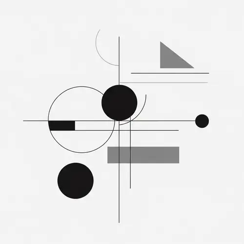 Minimalistic Abstract Shapes: Monotone Composition