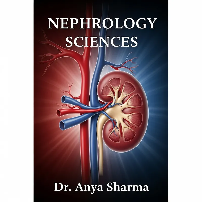 Nephrology Sciences Book Cover: Anatomical Kidney Illustration