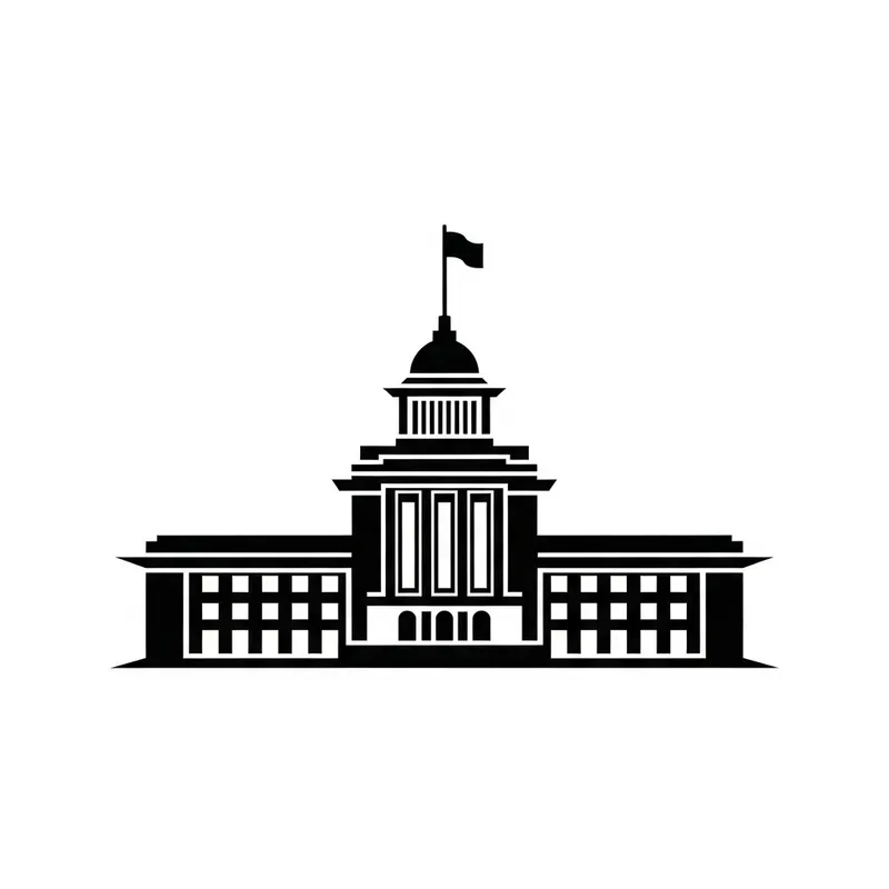 Minimalist Vector Illustration of Moscow Diplomatic Icon