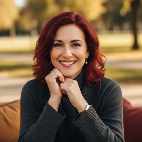 Captivating Red-Haired Woman with Warm Smile