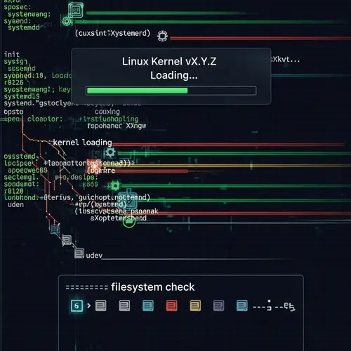 Linux Operating System Startup Concept | Executing Visualized Scripts