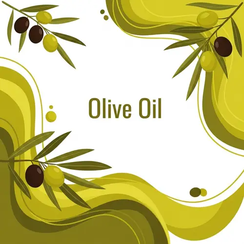 Abstract Olive Oil Art Illustration