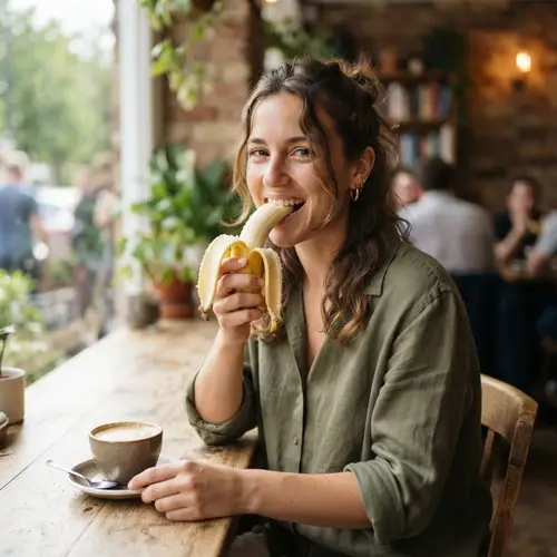 Girl Enjoying a Banana - Fun and Healthy Snack