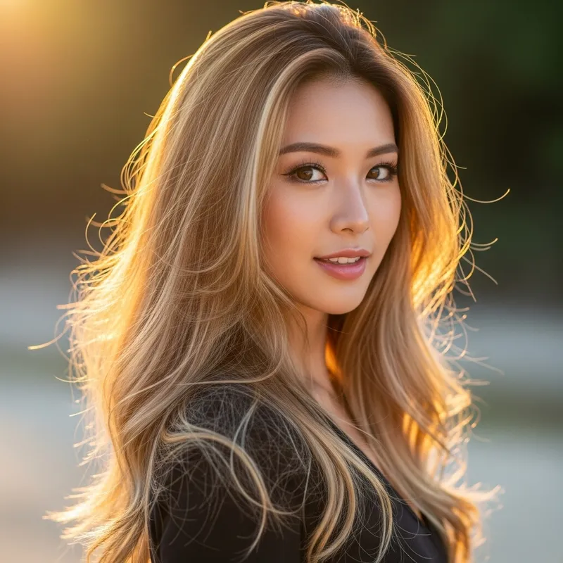 Pretty 27-Year-Old Blonde with Serene Outdoor Portrait